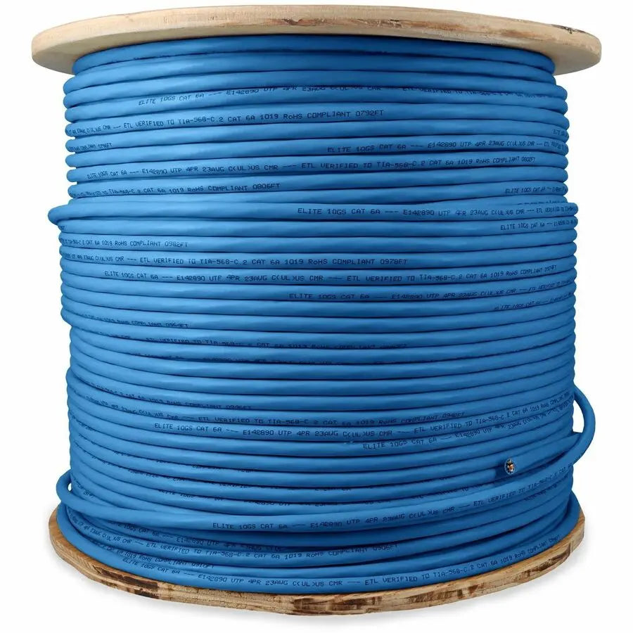 AddOn 1000ft Blue Cat6A UTP PVC Copper Patch Cable - High-Speed Ethernet Network Cable