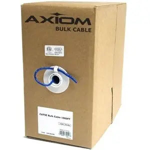 Axiom CAT5E 24AWG 4-Pair Solid Conductor Network Cable - 1000 Feet Orange