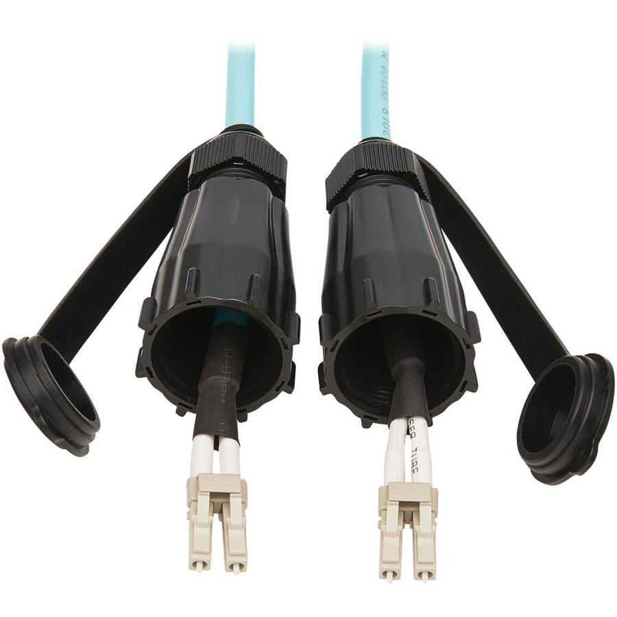 Eaton Tripp Lite Series 10Gb Duplex Multimode 50/125 OM3 Fiber Patch Cable, Aqua, 2 meters (6.6 ft.)
