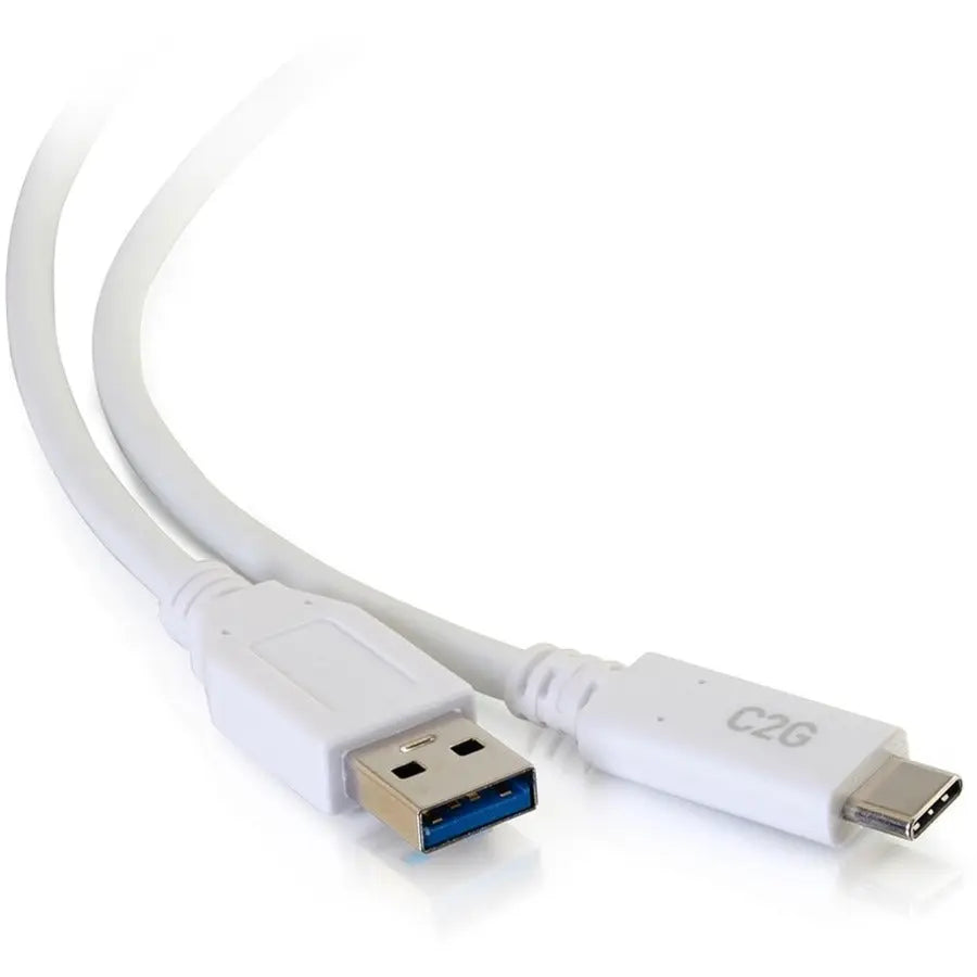 C2G 10ft USB 3.0 Type C to USB A - USB Cable White M/M by Legrand Group