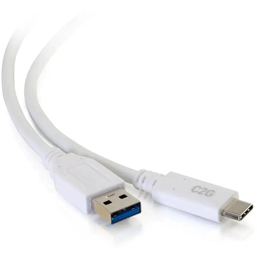 C2G 10ft USB 3.0 Type C to USB A - USB Cable White M/M by Legrand Group by Legrand Group