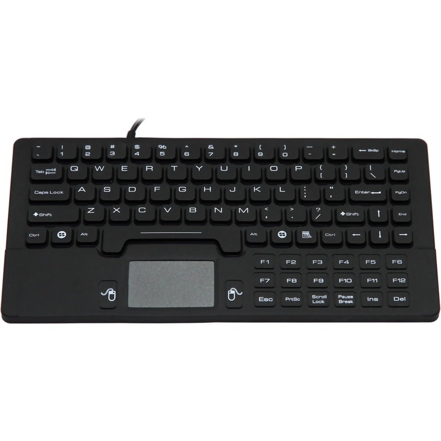 DSI Waterproof IP68 Silicone Mini Size Wired Keyboard with Touchpad by Ergoguys LLC