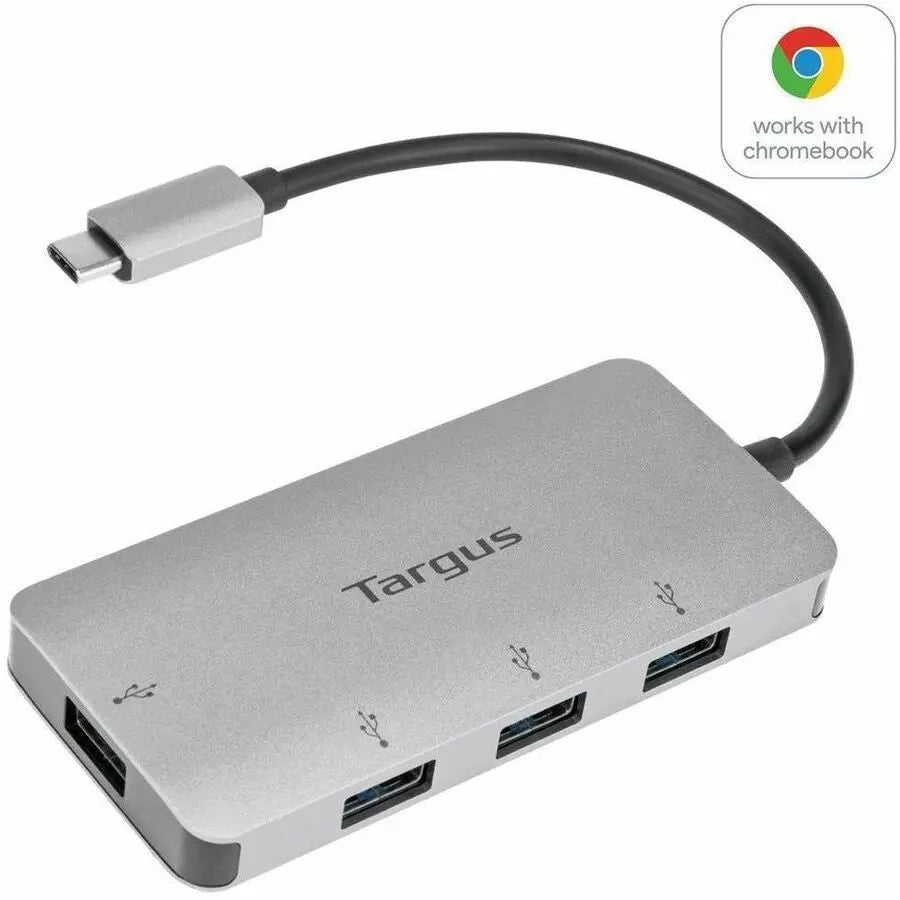 Targus USB-C to 4-Port USB-A Hub ACH226BT – Compact USB Expansion for Mac, Windows & Chromebook