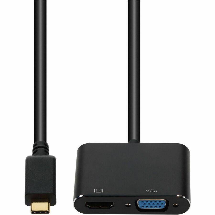 AddOn 8-Inch USB-C Male to HDMI 4K & VGA Female Adapter with Aluminum Housing