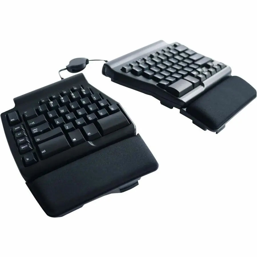 Matias Programmable Ergo Pro Keyboard for PC - Ergonomic Mechanical Keyboard with Tenting and Customizable Keys