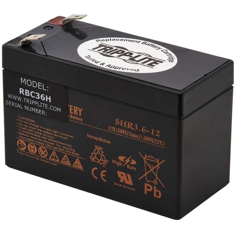 Eaton Tripp Lite Series RBC36H UPS Replacement Battery Cartridge for Select AVR550U and AVRX550U UPS Systems