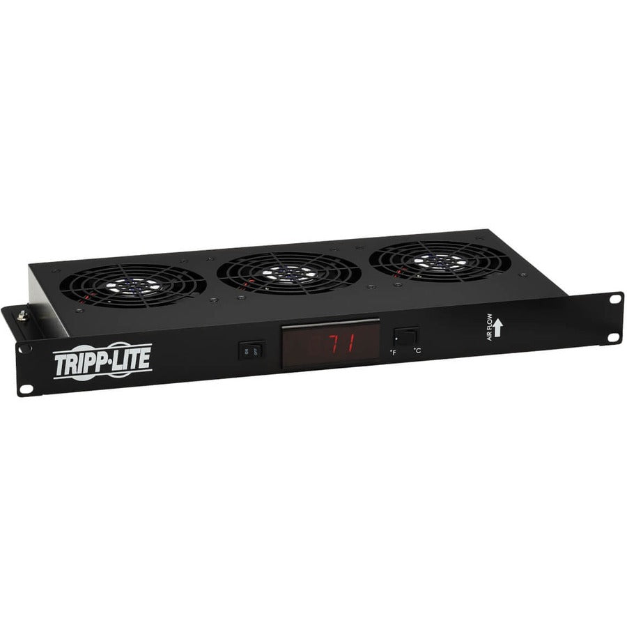 Eaton Corporation Tripp Lite SRFAN1UTEMP 1U Blanking Panel with Temperature Sensor and High-Performance Fans