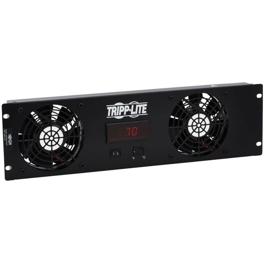 Eaton Corporation SRFAN3UTEMP 3U Server Rack Fan Tray with Digital Temperature Sensor and LCD Display