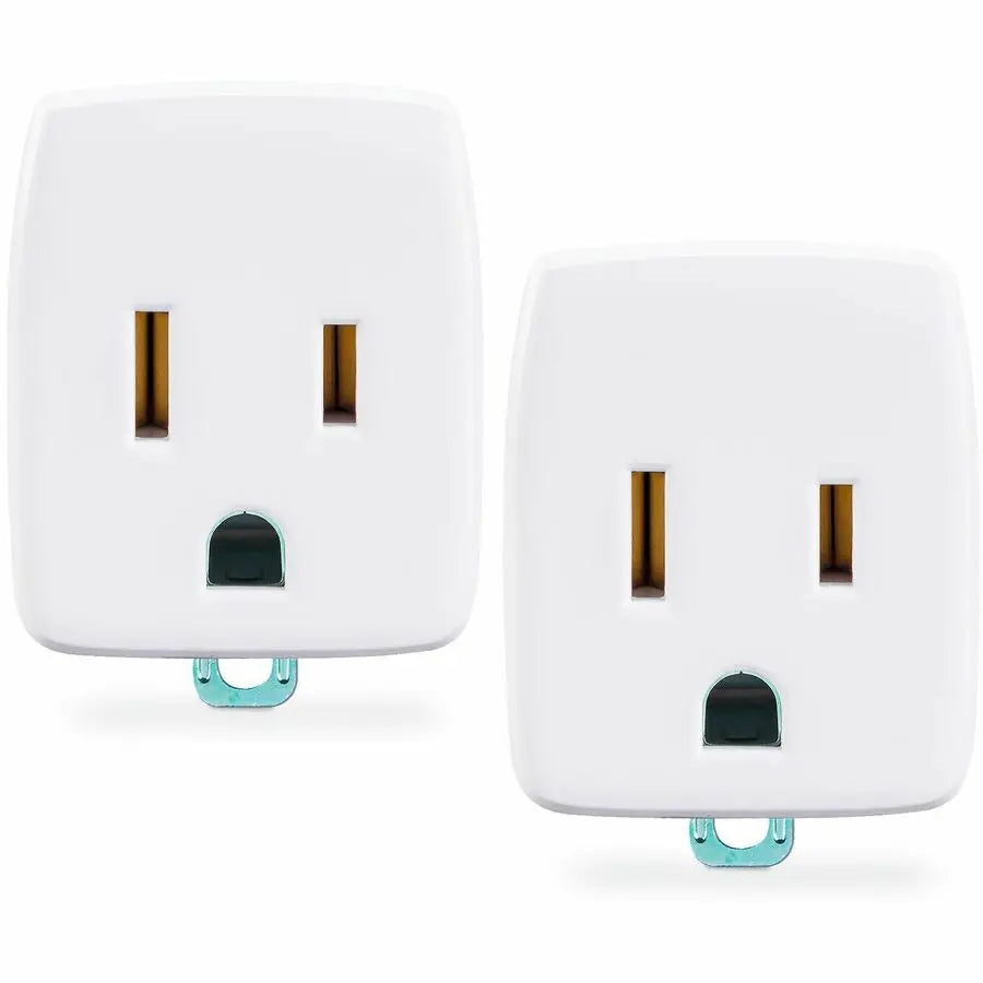 CyberPower GT1W2PK Grounding Adapter 2-Pack – Converts Three-Prong to Two-Prong Outlets, White