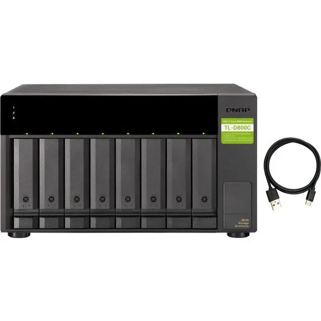 QNAP TL-D800C USB 3.2 Gen 2 Type-C High-Capacity JBOD Storage Enclosure
