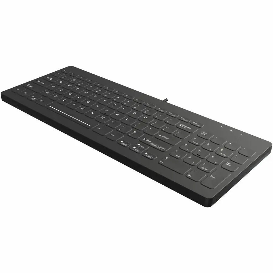 TG3 Electronics CK96 Sealed Washable Keyboard with Number Pad – Compact Silicone Rubber Design with Backlighting and VESA Mount