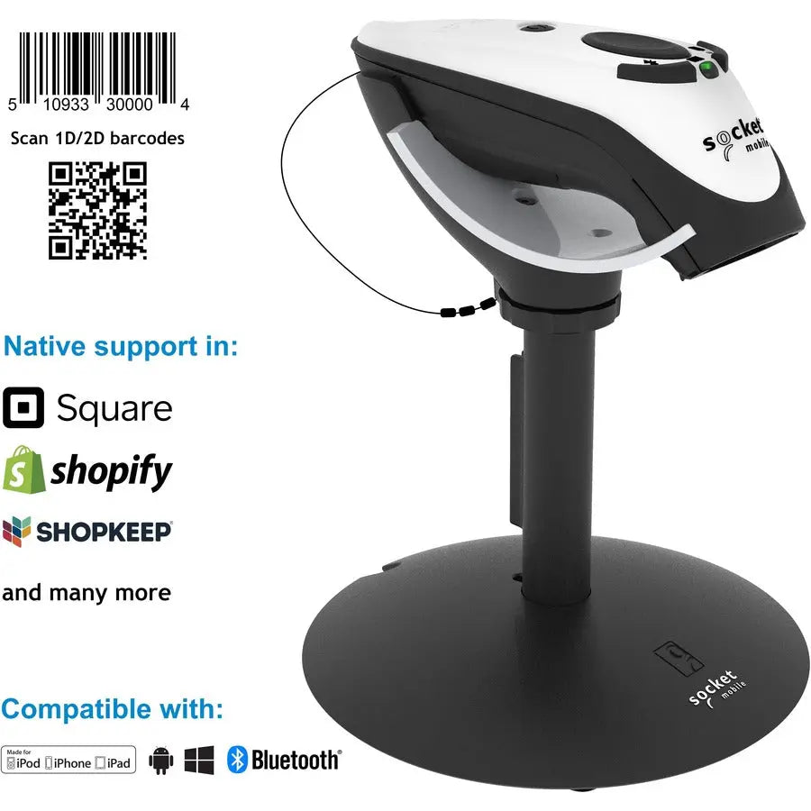 Socket Mobile DuraScan D740 v20 Bluetooth Barcode Scanner with Charging Stand