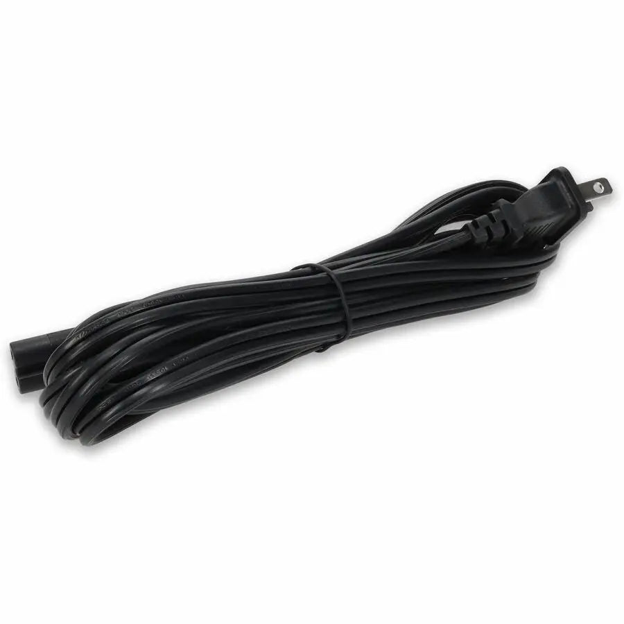 AddOn 10ft NEMA 1-15P to C7 Power Extension Cable - Black, 18 AWG, 10A, 120V