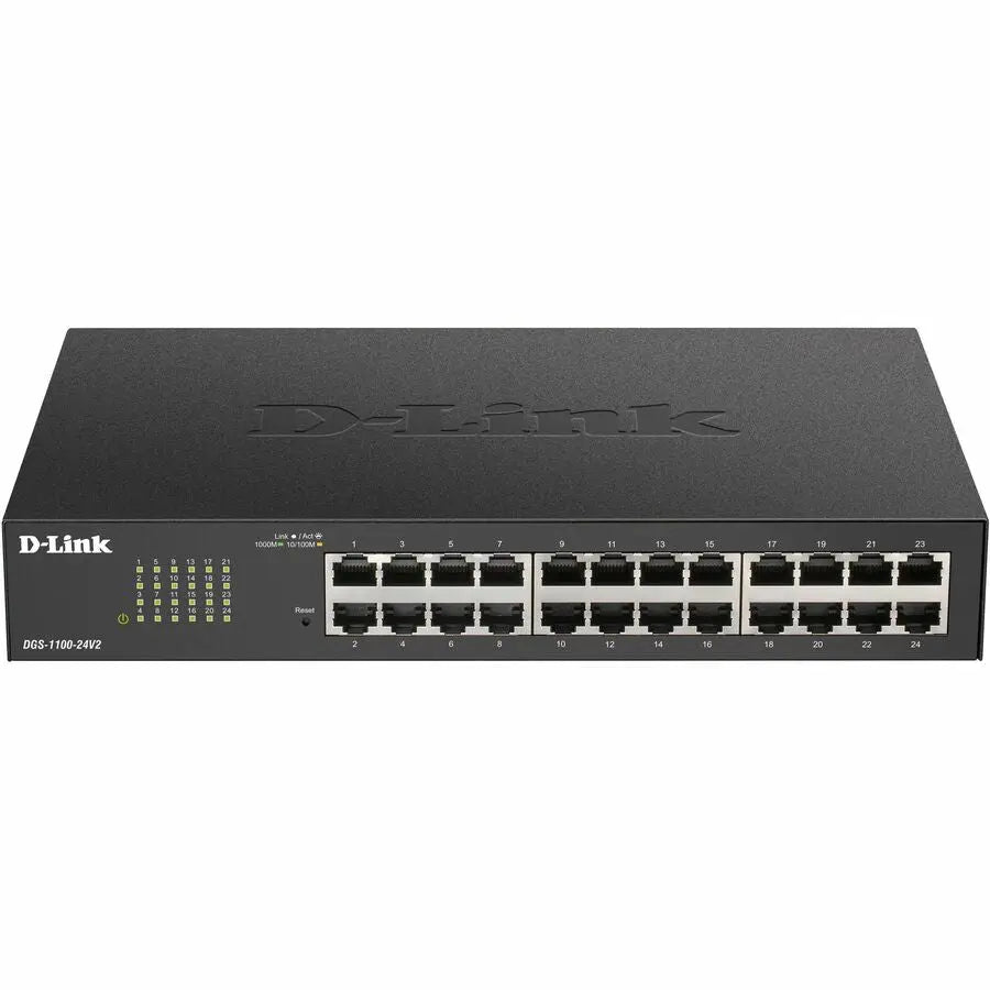 D-Link DGS-1100-24V2 Ethernet Switch – 24-Port Gigabit Layer 2 Managed Network Switch for Small to Medium Businesses