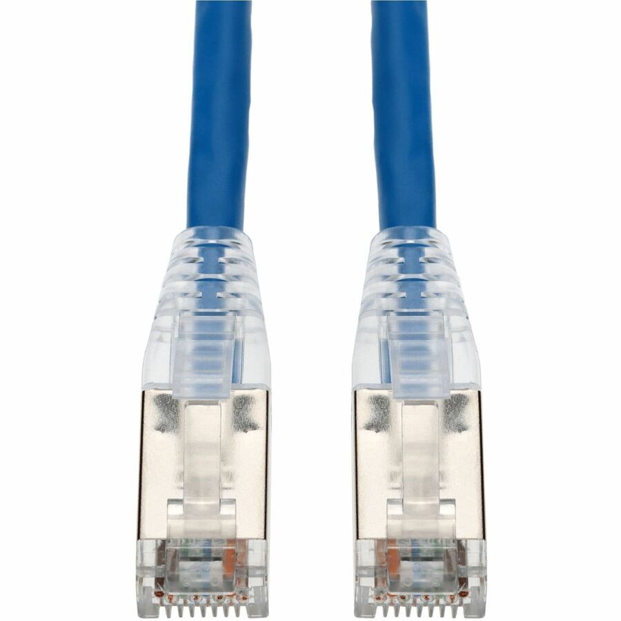 AddOn 1ft Blue CAT6 Shielded PVC Ethernet Cable with Snagless Boot and RJ-45 Male Connectors