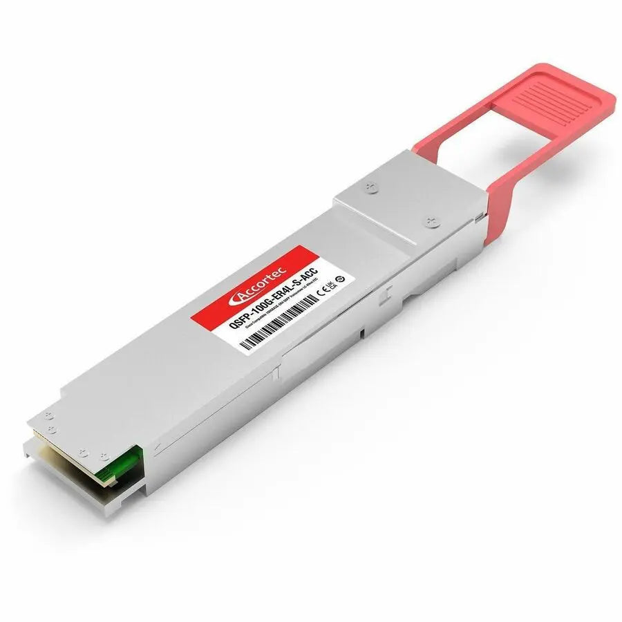 Accortec Cisco QSFP28 Module (QSFP-100G-ER4L-S-ACC) – 100 Gigabit Ethernet Network Transceiver for Long-Distance Data Transmission