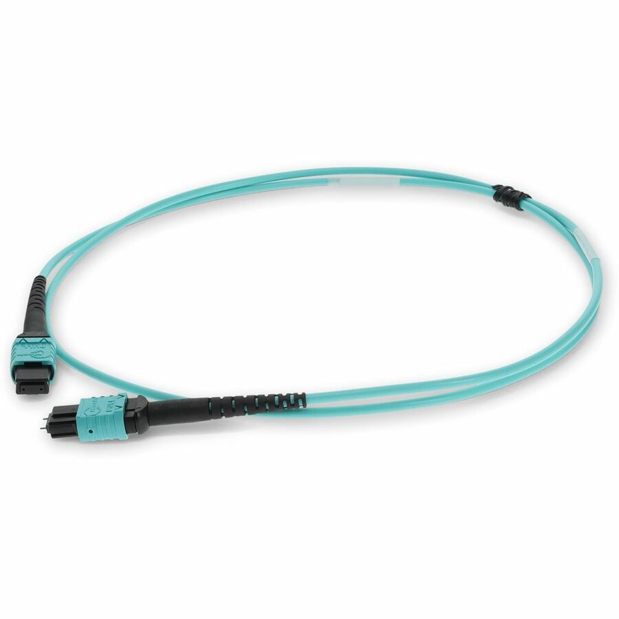 AddOn 1m MPO/UPC to MPO/UPC Aqua OM4 Riser Fiber Patch Cable - 12-Strand Duplex Multi-Mode