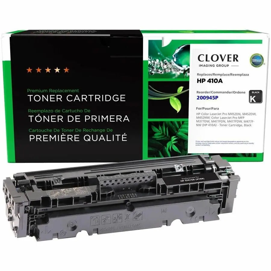 Clover Imaging Remanufactured Black Toner Cartridge for HP 410A (CF410A) – Compatible with HP LaserJet Pro M452 and MFP Models