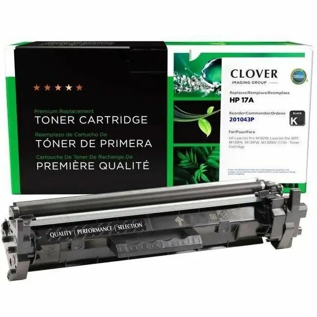 Clover Imaging Remanufactured HP 17A (CF217A) Black Toner Cartridge - Eco-Friendly & High Yield