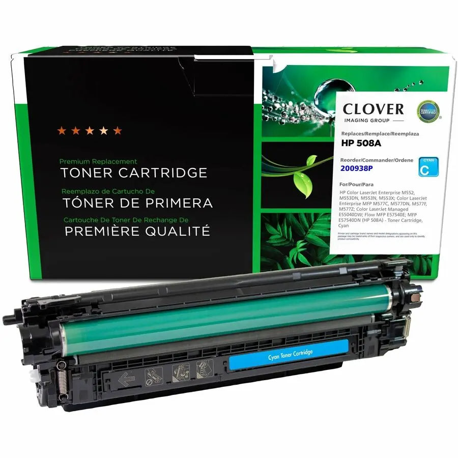 Clover Imaging Remanufactured Cyan Toner Cartridge for HP 508A (CF361A) – High-Quality OEM Alternative