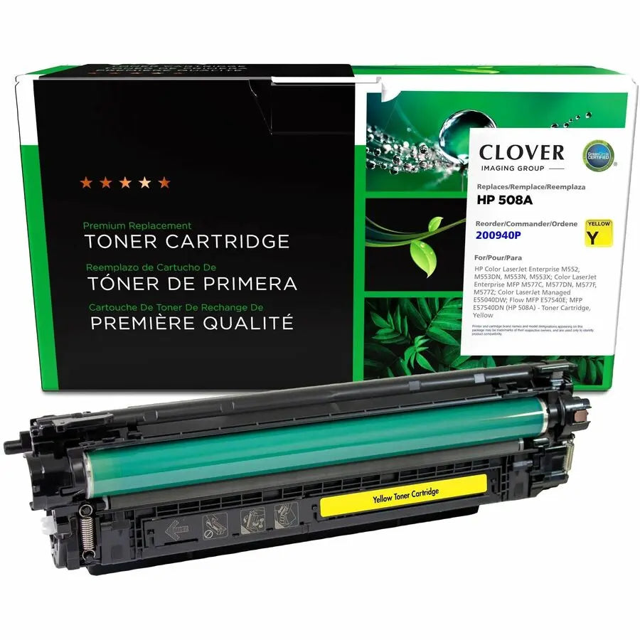 Clover Imaging Remanufactured Yellow Toner Cartridge for HP 508A (CF362A) – High-Quality OEM Alternative