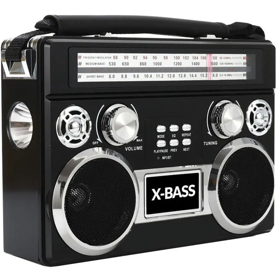 Supersonic Portable 3 Band Radio with Bluetooth & Flashlight (Model SC-1097BT)