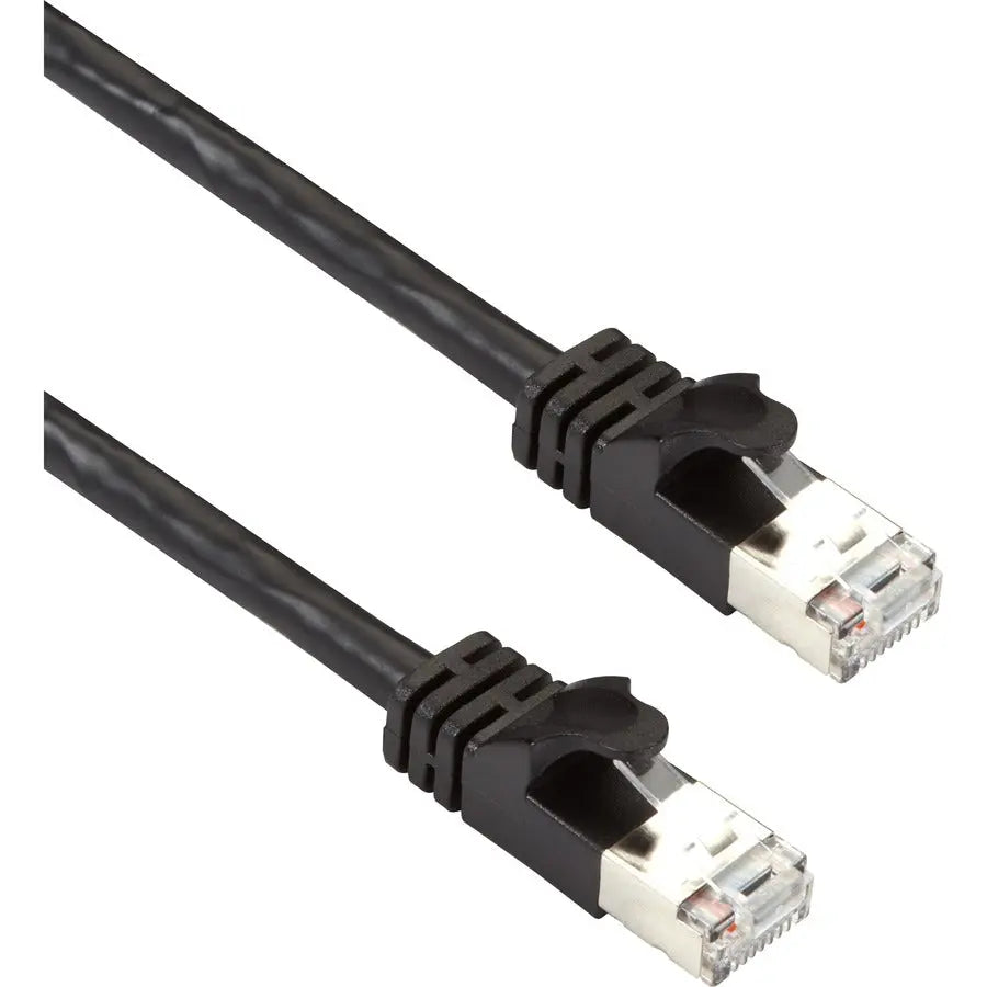 Black Box CAT6A 500-MHz Shielded Patch Cable – 3 ft F/UTP, Slim Molded Snagless Boot