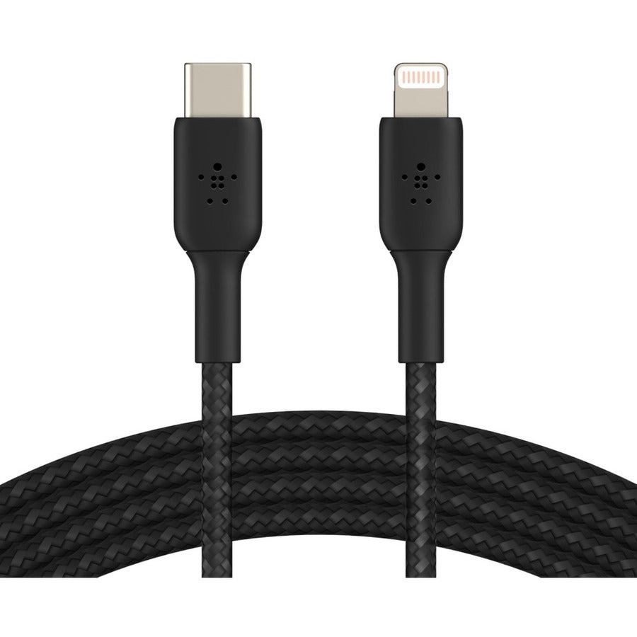 Belkin BoostCharge Braided USB-C to Lightning Cable (1m / 3.3ft) - Fast Charging and Durable Data Transfer Cord