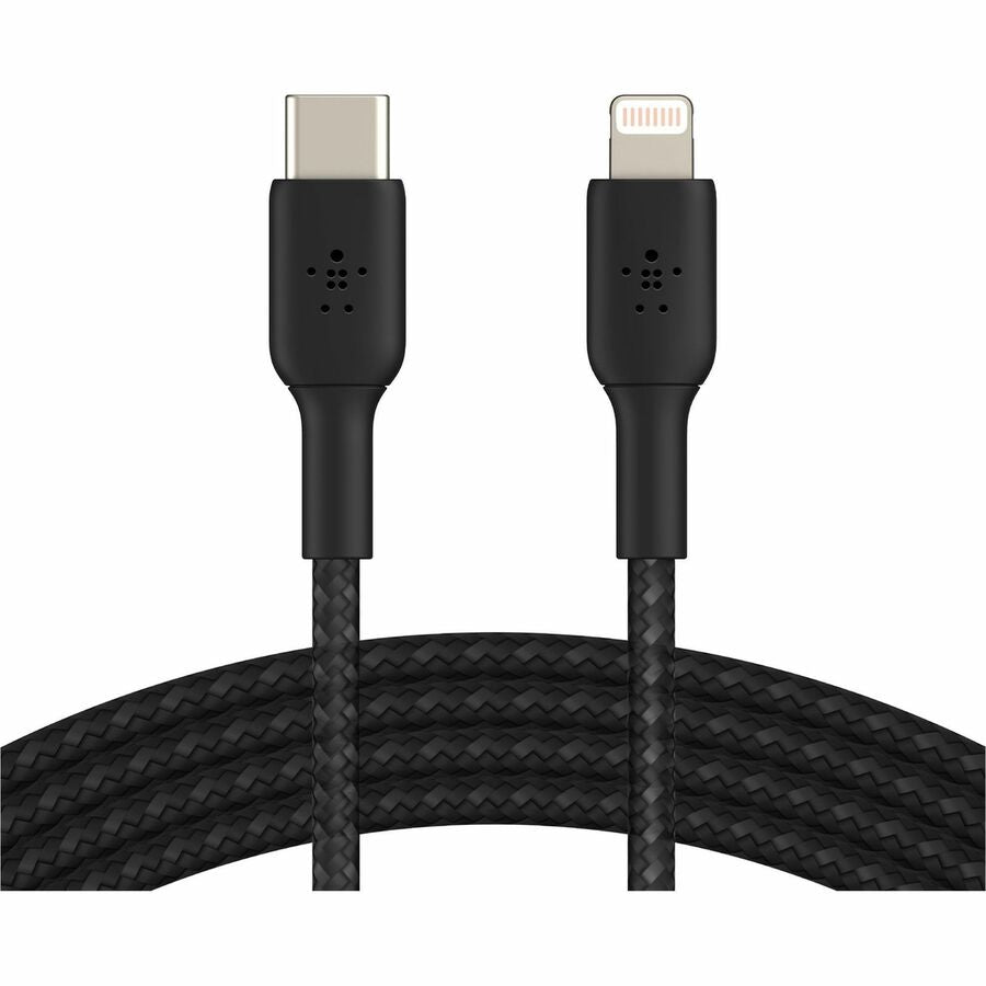 Belkin 30W USB-C to Lightning Braided Cable (2m / 6.6ft) for Fast Charging and Data Transfer