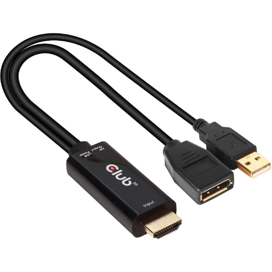 Club 3D HDMI to DisplayPort 1.2 Active Adapter Part CAC-1331 for 4K60Hz Video Transmission