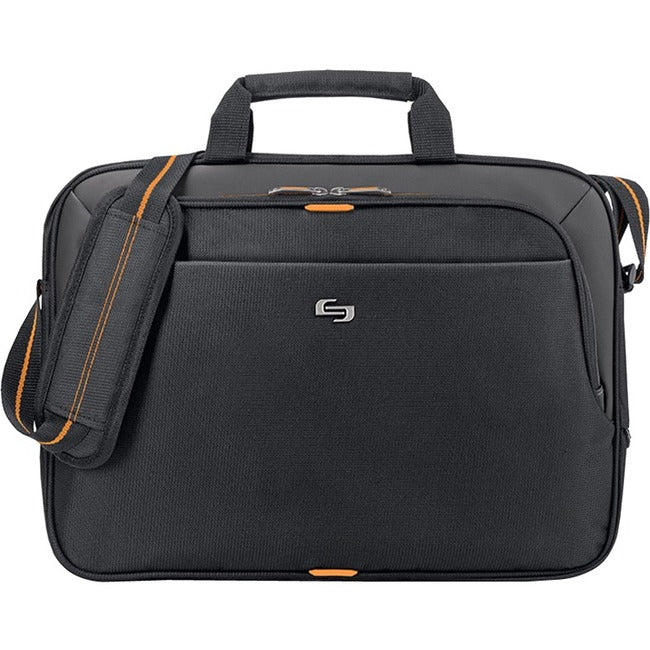 CODi Solo New York Ace 15.6-inch Slim Briefcase with Orange Interior and Compatibility for Apple iPad