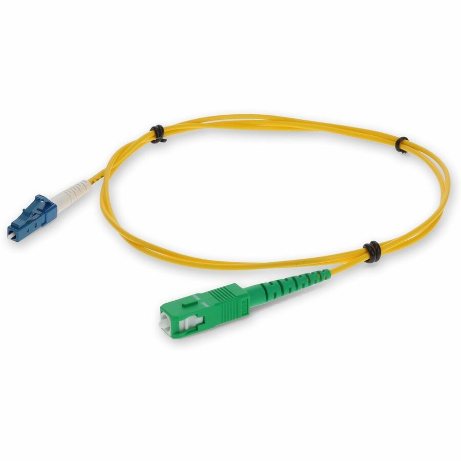 AddOn 8m ASC to LC Yellow OS2 Simplex Microboot Fiber Patch Cable