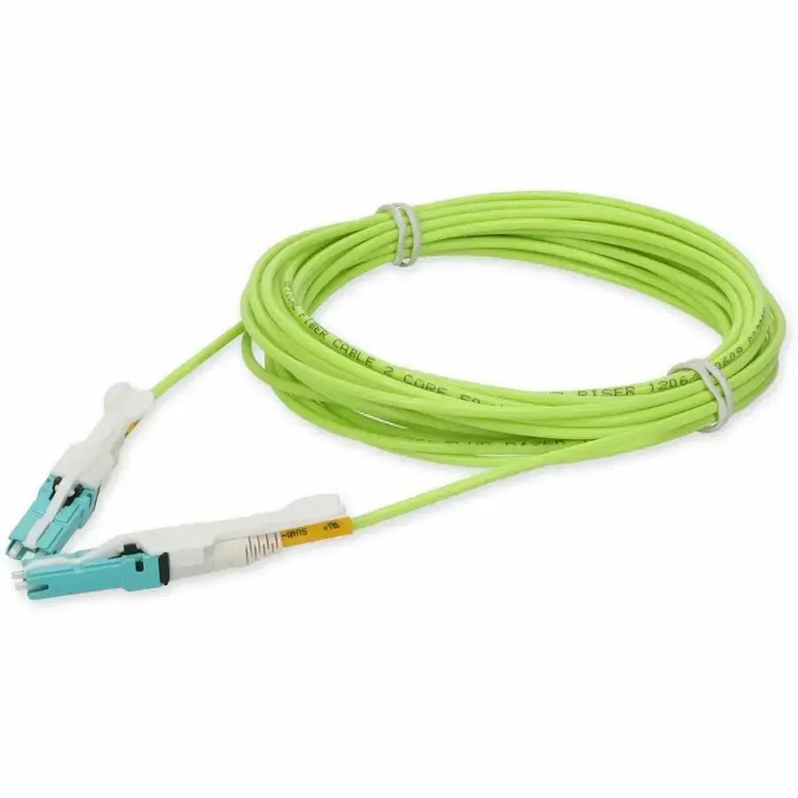 AddOn 3m CS to CS Lime Green OM5 Duplex Fiber Patch Cable - Riser Rated, High-Speed Data Transmission by ADDON