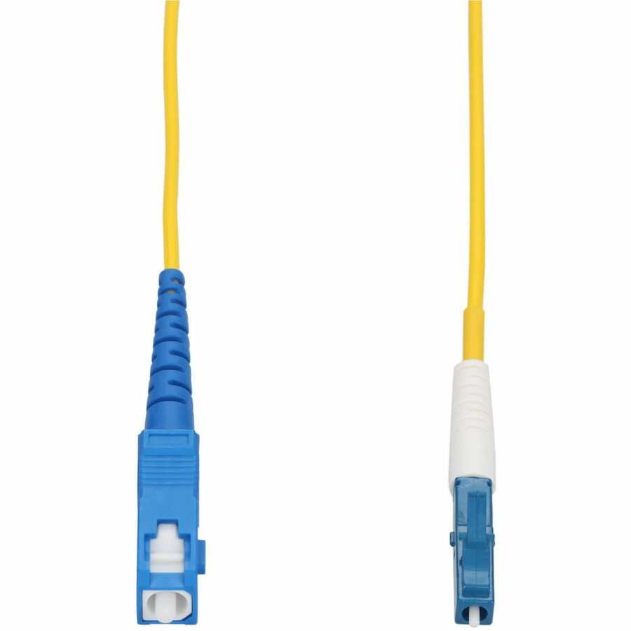 AddOn 8m SC to LC Yellow OS2 Simplex Microboot Fiber Patch Cable with Snagless OFNR Riser Rating