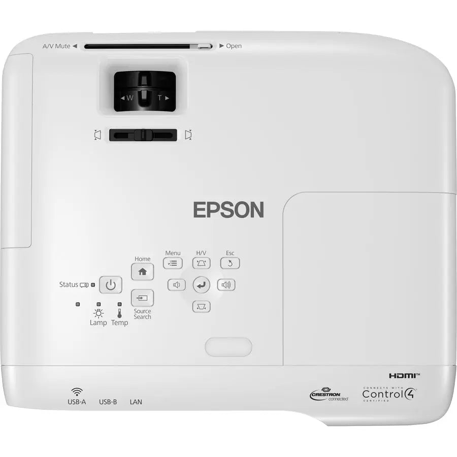 Epson PowerLite 118 3LCD XGA Classroom Projector with Dual HDMI – Ceiling Mountable, 3,800 Lumens