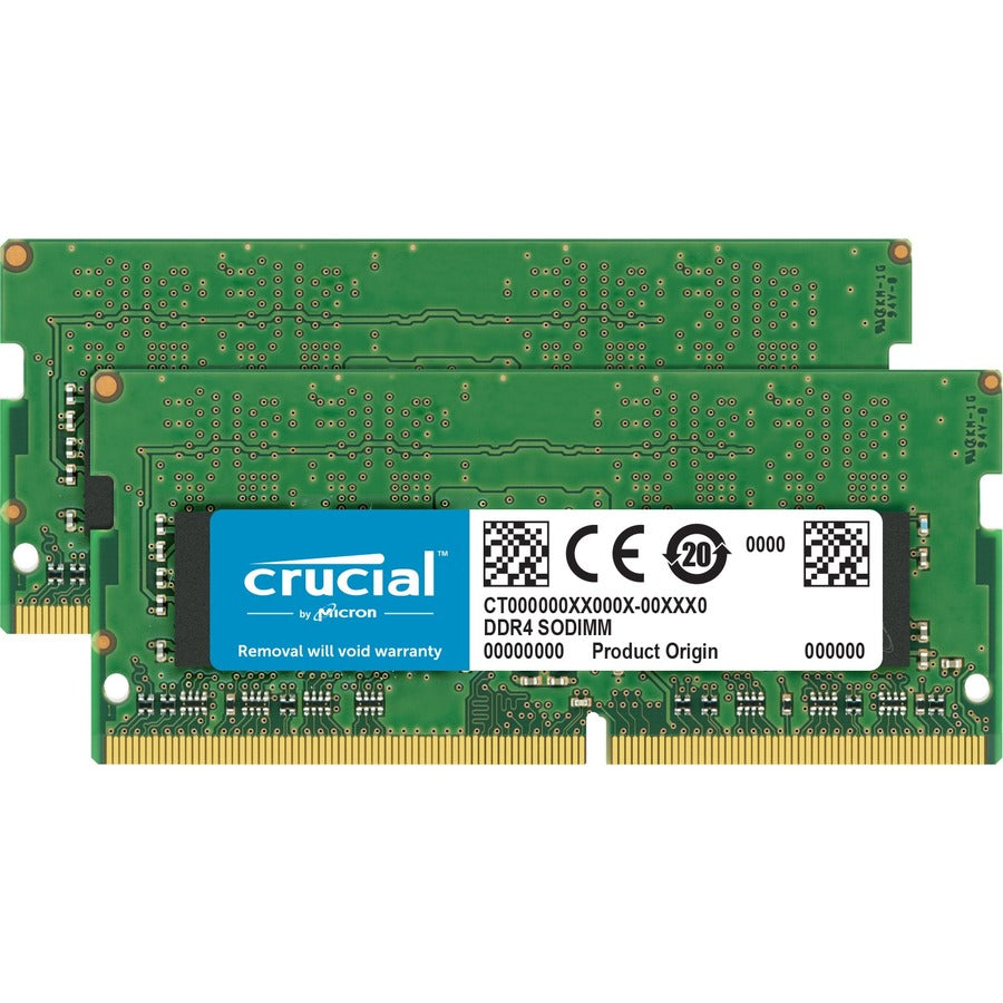 Micron Crucial 64GB DDR4-3200 SODIMM Memory Kit, 2 x 32GB, CL22, CT2K32G4SFD832A