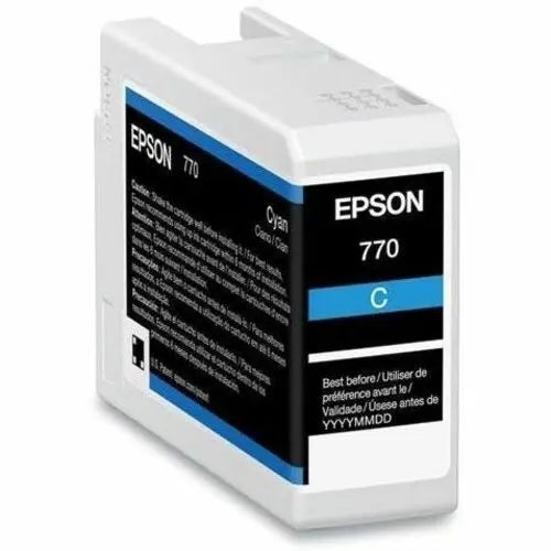 Epson UltraChrome Pro10 770 Cyan Ink Cartridge – 25 mL for SureColor P700 Printer