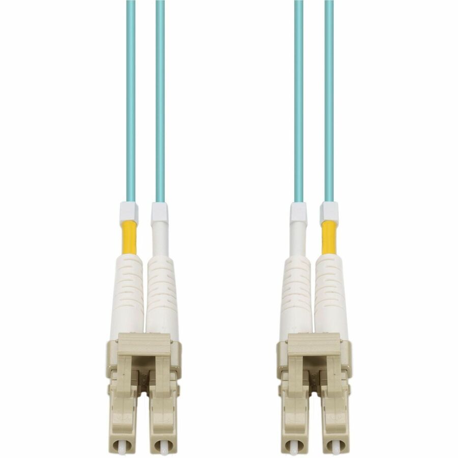 AddOn 7m LC to LC Aqua OM4 Duplex Fiber Patch Cable, Riser-Rated, OFNR - High-Speed Data Transmission for Data Centers