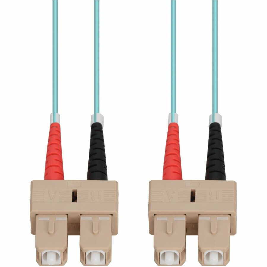 AddOn 1m SC to SC Aqua OM4 Duplex OFNP Fiber Patch Cable – High-Speed Multi-Mode Network Connectivity