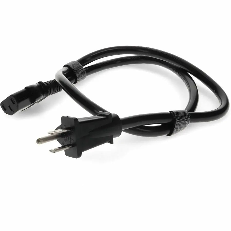 AddOn 6ft NEMA 5-15P to IEC C13 Power Cable, 14AWG, 120V, 10A, Black