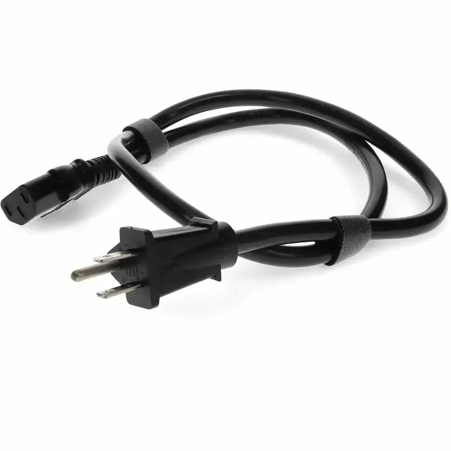 AddOn 6ft NEMA 5-15P to IEC C13 Power Cable, 14AWG, 120V, 10A, Black by AddOn