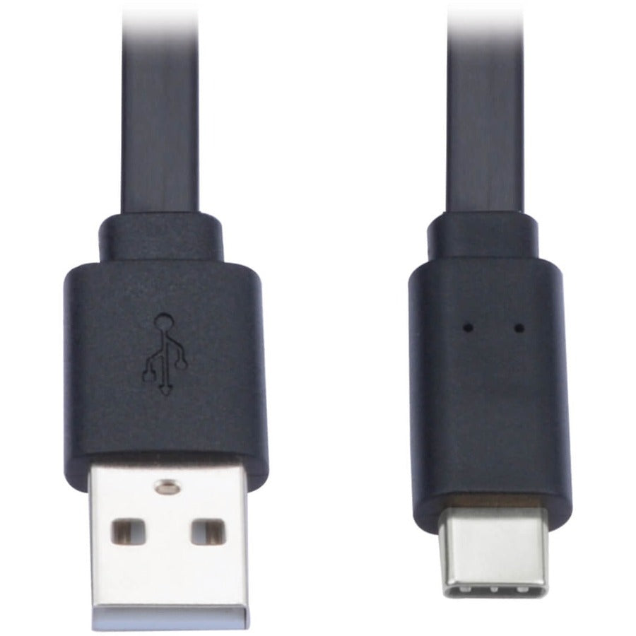 Eaton Tripp Lite Series U038-006-FL USB-A to USB-C Flat Cable, 6 ft, Black