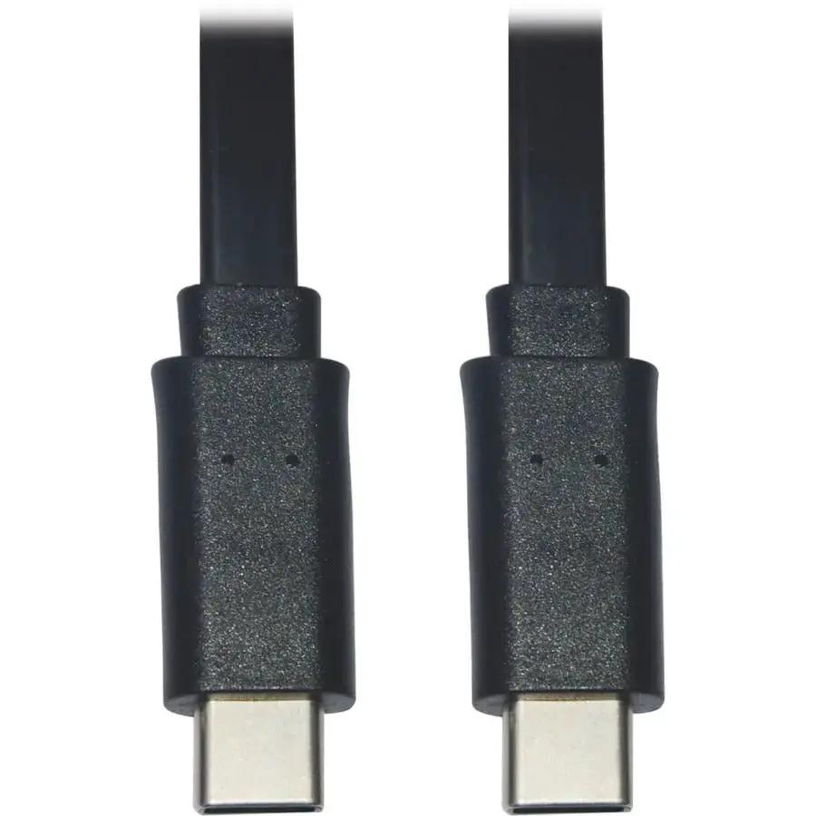 Eaton Tripp Lite Series USB-C to USB-C Flat Cable (M/M) – 3 ft., Black, USB 2.0, Supports 60W Charging and Data Transfer by Eaton Corporation