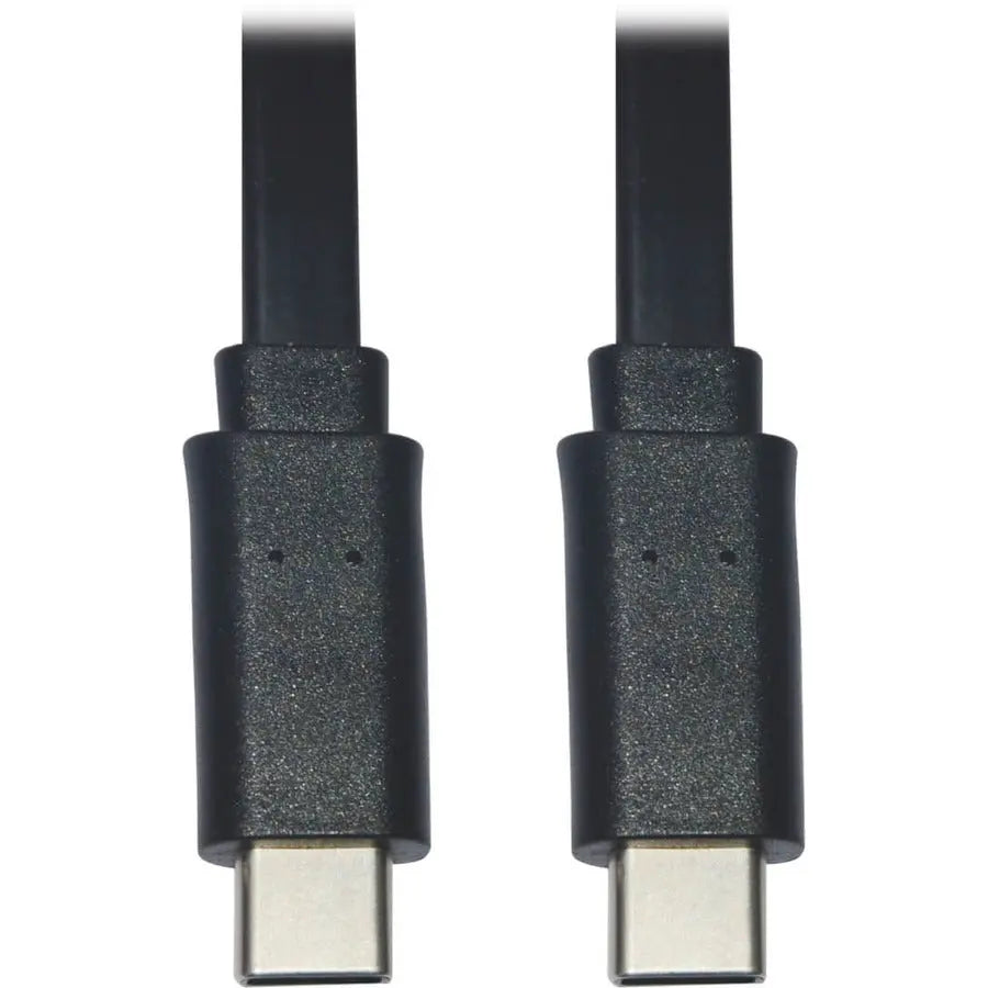 Eaton Tripp Lite Series USB-C to USB-C Flat Cable (M/M), 6 ft., Black – Fast Charging and Data Transfer