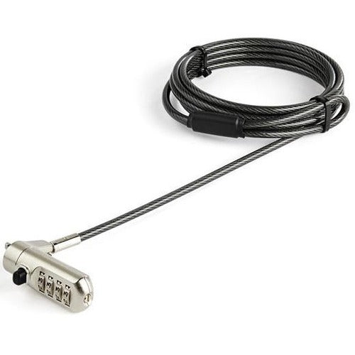 StarTech.com 6.6ft Laptop Cable Lock with Nano Slot - Resettable 4-Digit Combination Security Lock for Ultrabooks and Tablets