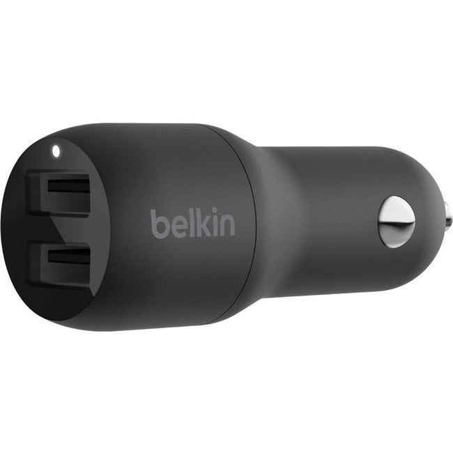 Belkin BoostCharge Dual USB-A Car Charger 24W for Fast On-the-Go Device Charging