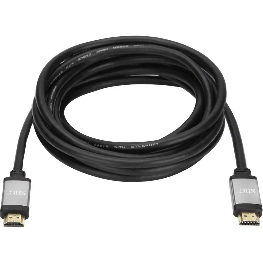 SIIG 12ft 4K High Speed HDMI Cable - Supports 4K@60Hz, HDR, Ethernet, and Audio Return Channel