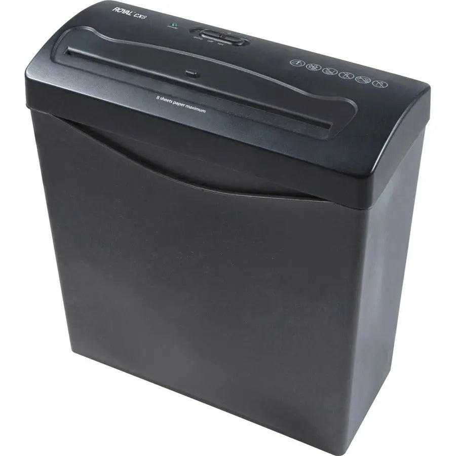 Royal CX8 Cross-Cut Paper Shredder - Secure 8 Sheets Per Pass, 3-Gallon Waste Bin