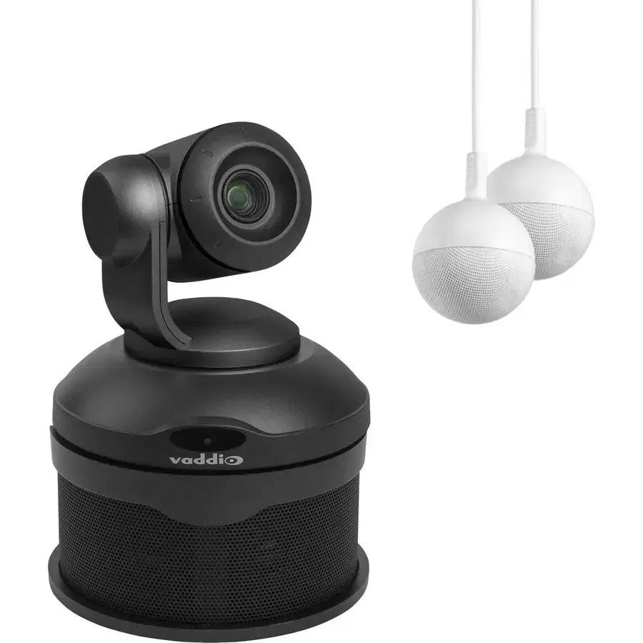 Vaddio ConferenceSHOT AV HD Conference Room System by Legrand Group – PTZ Camera, Speaker, and Ceiling Microphones in Black by Legrand Group
