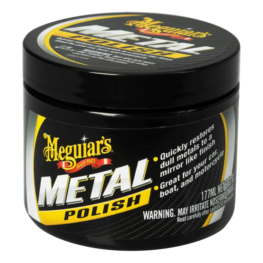 Meguiar's Metal Polish 6oz for Uncoated Metals - Restores Shine and Reflectivity